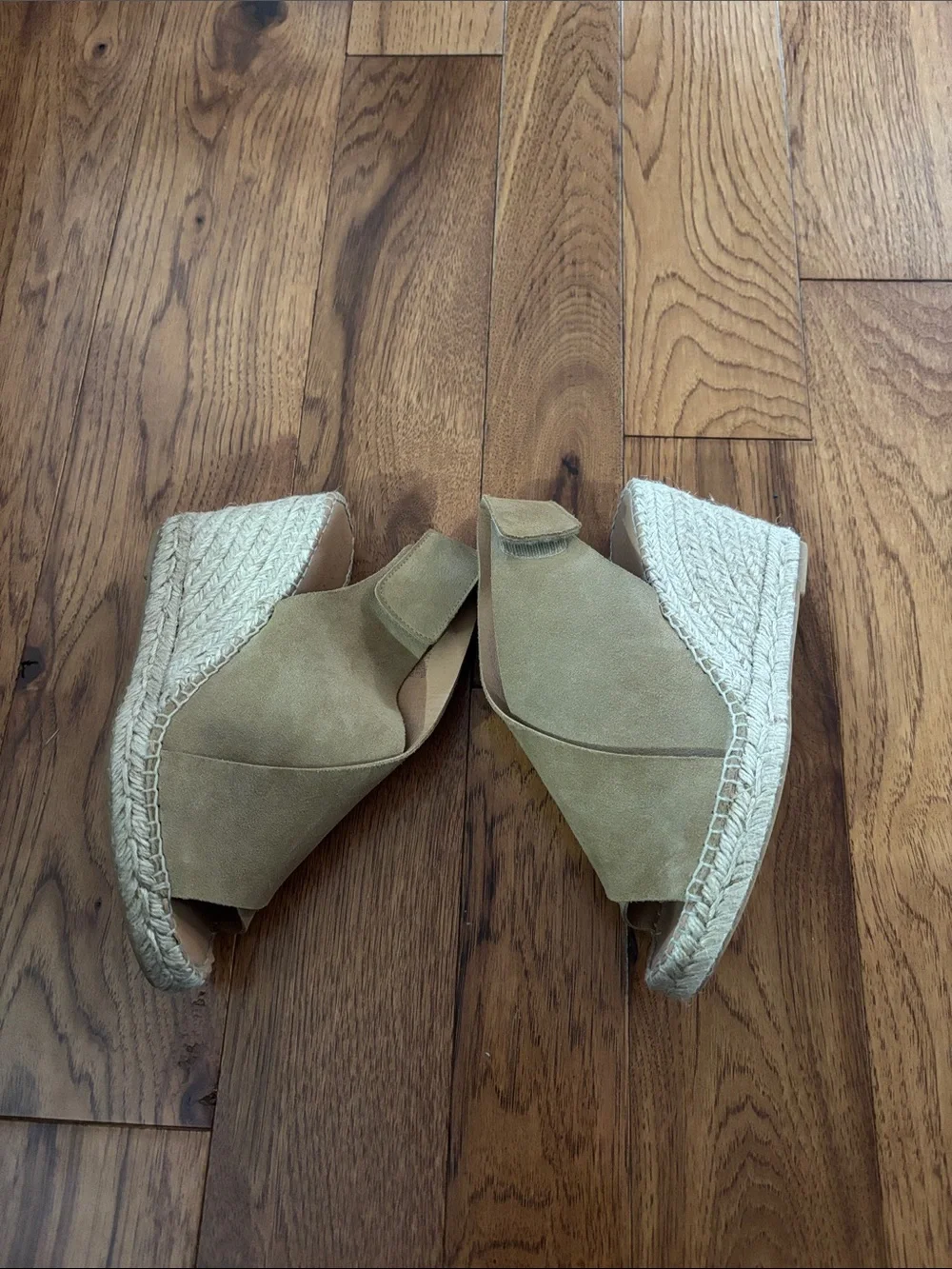 Maypol Taupe Wedges Handmade In Spain 38 New Condition